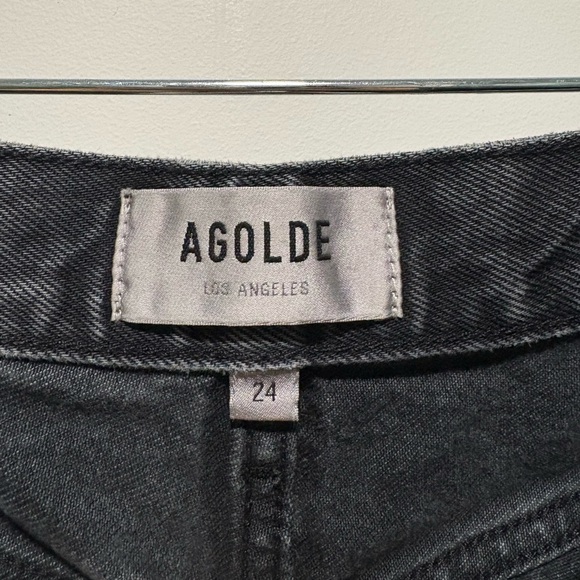 Agolde Black Straight Leg Women's Jeans - Picture 7 of 8